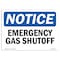 Signmission OSHA Notice Sign, 10" Height, 14" Width, Rigid Plastic, Emergency Gas Shutoff Sign, Landscape OS-NS-P-1014-L-11848 - alternate 1